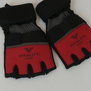 Vitality Force Red Men's Workout Gloves